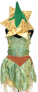 Kids Costumes to Hire - Fairy Pixie Dress - Greenish Gold  - GIRL
